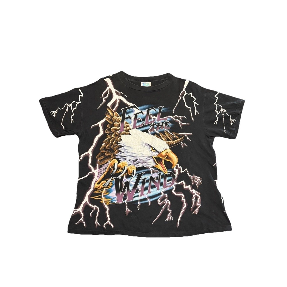 Vintage American Thunder Feel The Wind Kanye Mens Adult Shirt Size‎ XL 90s VTG